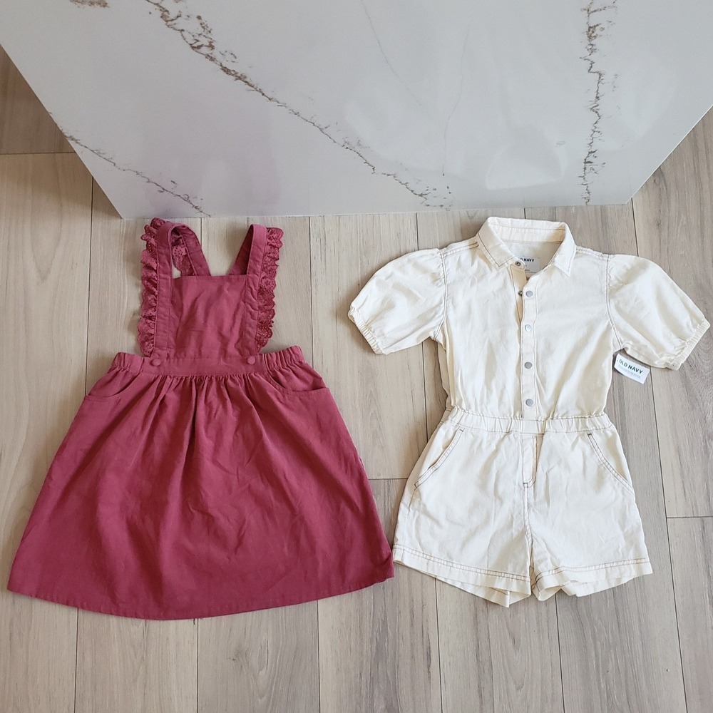 Girls Summer Bundle Size 8 Old Navy Dress Shabby Chic Romper NWT